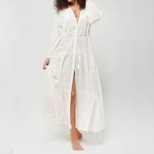 L*Space. Nepali Button Down Cotton Maxi Dress.